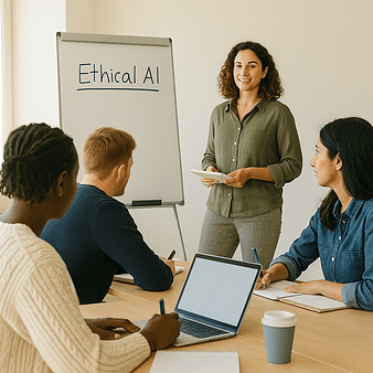 Hands-On Ethical AI Workshops for Public Sector Teams Inclusive training session in progress, focusing on ethical AI.