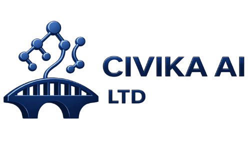 Civika AI logo representing a human-first, ethical AI consultancy focused on governance, public value, and responsible AI adoption